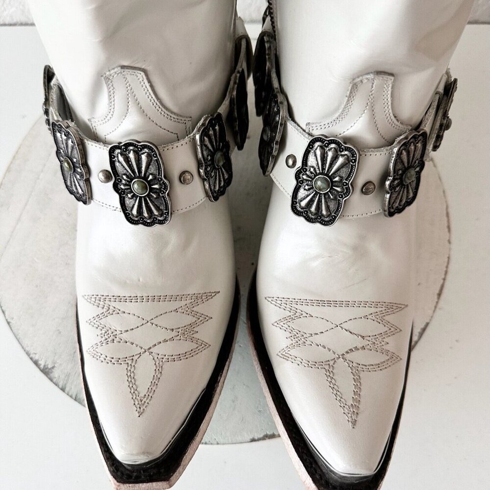 Lane The New Mrs Womens Pearl White Cowboy Boots 11 Western Cowgirl Wedding Tall - Picture 7 of 14